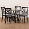 Baxton Studio Julia Grey Upholstered and Dark Brown Finished Wood 5-Piece Dining Set 168-10759-10892 - alternate 8